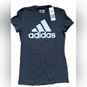 Adidas Black Tee with White Graphic